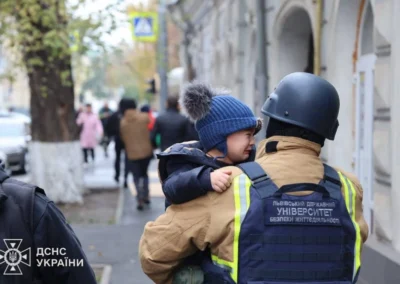 Hope for Ukraine volunteers deliver food and firewood to families in Kharkiv after recent strikes.