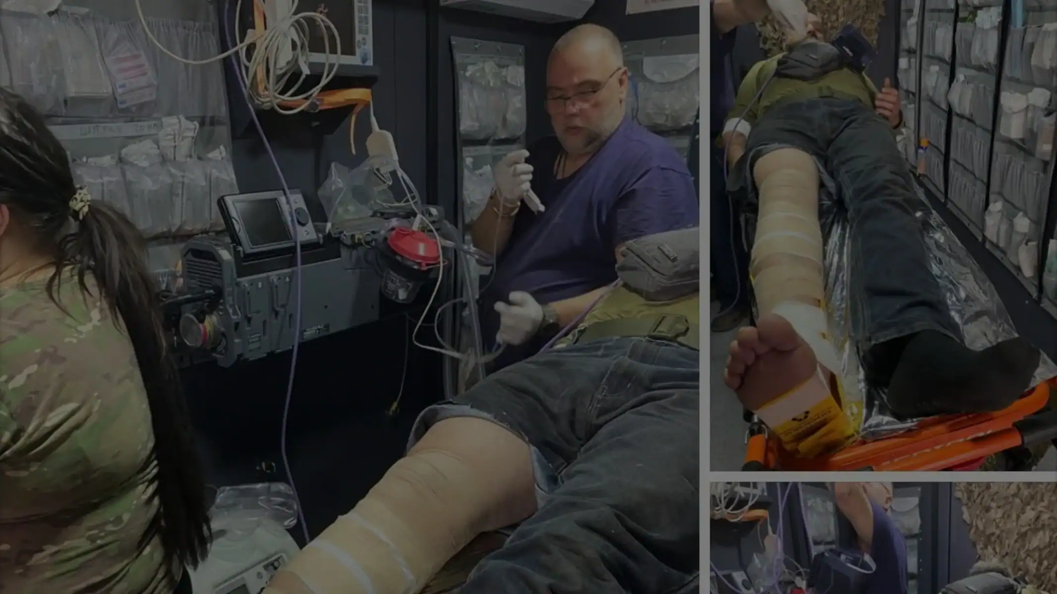 Team beside a mobile stabilization unit